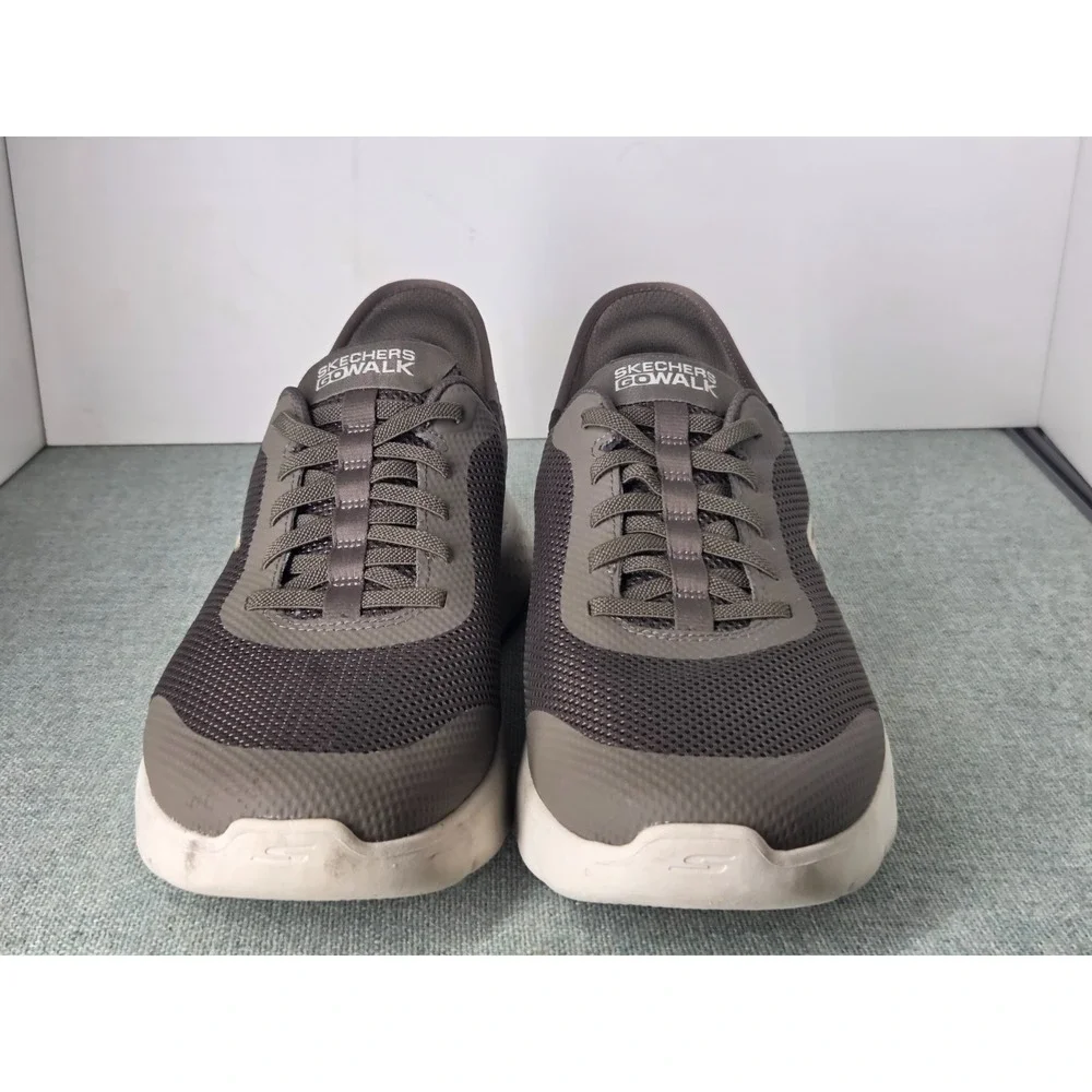 Skechers Slip-Ins GOwalk Flex Brown Comfort Shoes 216324 Mens 14